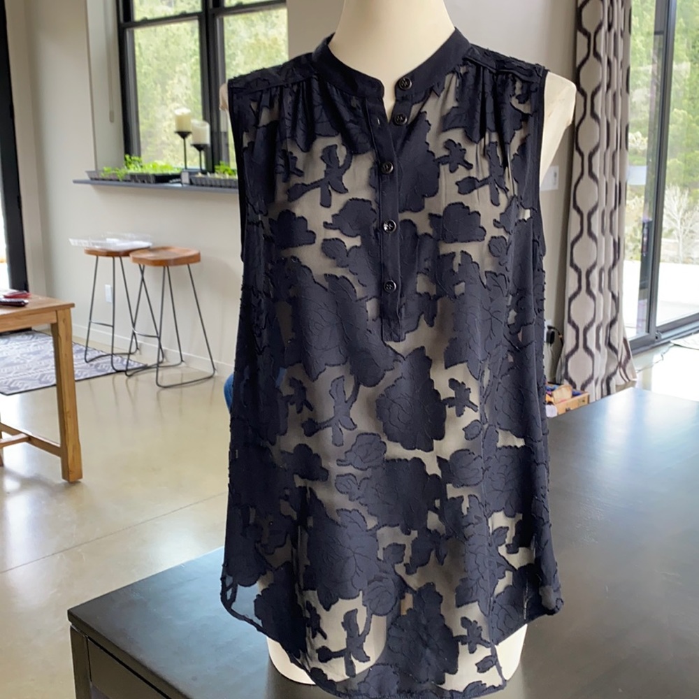 Cabi medium black cutout top